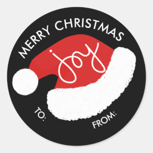Papais noeis de Natal - Adesivos Pretos