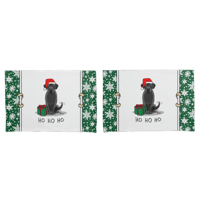 Papais noeis de Natal Black Labrador Retriever Cut (Frente - conjunto)