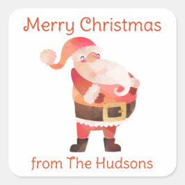 Papais noeis de Natal com Aquarela com adesivos pa