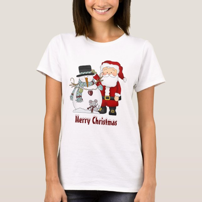 Papais noeis de Natal e camiseta Snowman (Frente)