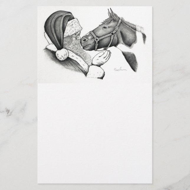 Papais noeis de Natal e Cavalo de Pintura (Frente)