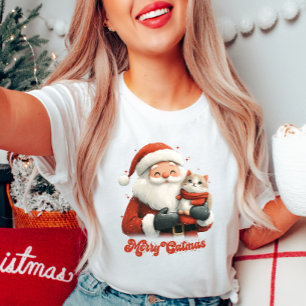 Papais noeis de natal e T-shirt de feliz