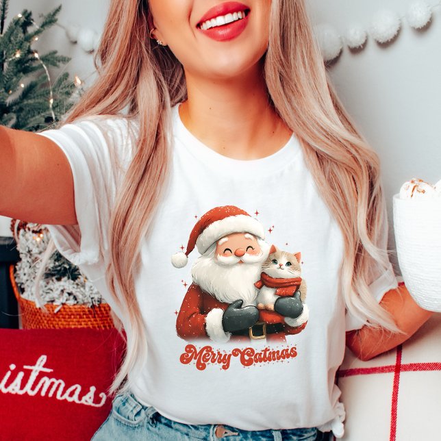 Papais noeis de natal e T-shirt de feliz (Criador carregado)
