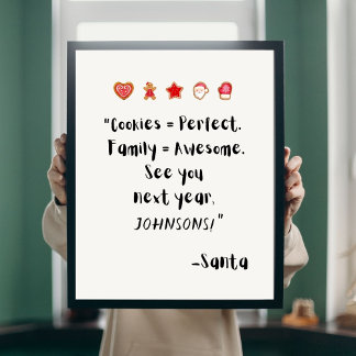 Papais noeis de Natal engraçados, citação Poster