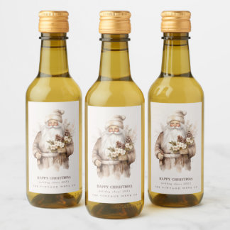 Papais noeis De Natal Favorece Rótulos De Garrafas