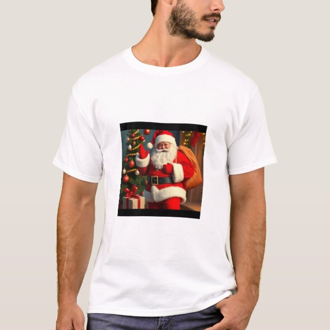 "Papais noeis de Natal Feliz - Camisa Festiva (Frente)