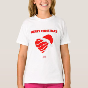 Papais noeis de Natal Garotas do Coração Camisa Bá