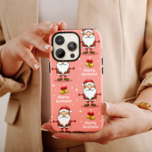 Papais noeis de Natal rosa Clara capas de iphone M