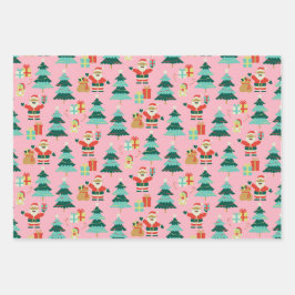 Papais noeis de Natal Rosa - Vintage Vibe