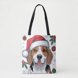 Papais noeis de Natal - Saco de Tote de Beagle