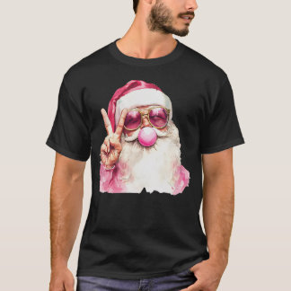Papais noeis de Natal soprando camisa de bolha