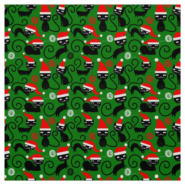 papais noeis de natal tecido de gatos (Modelo)