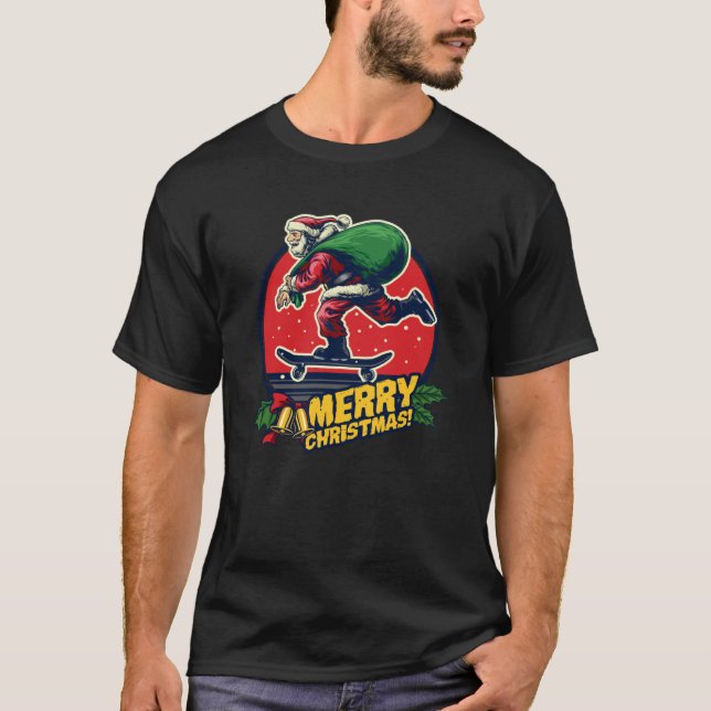Papais noeis de Skateboard Essenciais para Camisa  (Frente)
