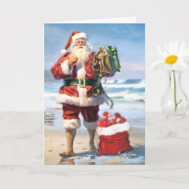 Papais noeis Do Cartão De Natal Do Mar