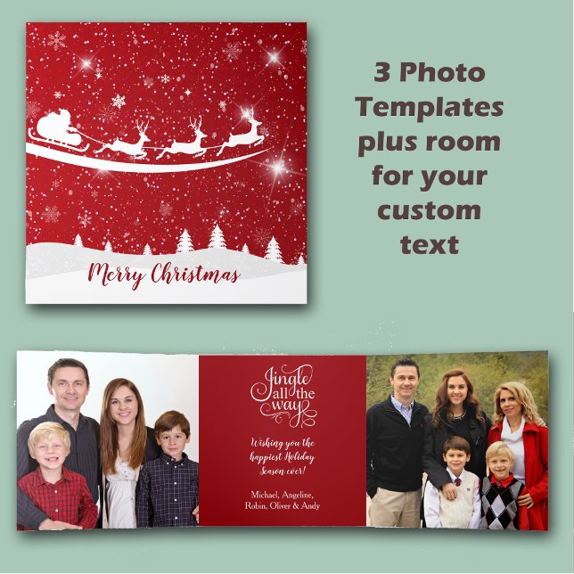 Papais noeis do Céu Vermelho Suspendem Três Modelo (Criador carregado)