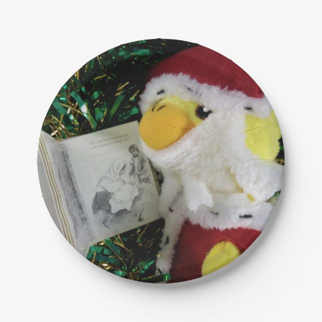 Papais noeis do Danny Duck. pratos de papel (Frente)