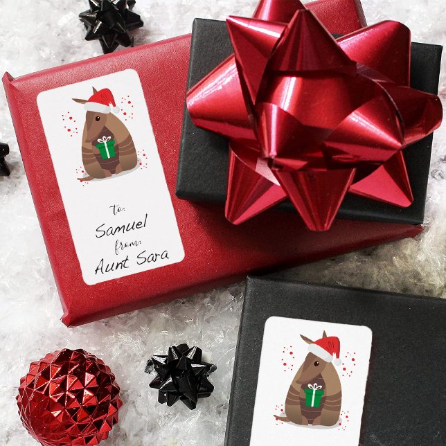 Papais noeis doando armadillo Texas com etiqueta d (Criador carregado)