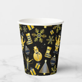 Papais noeis Dourados de Natal Snowman a empatar o