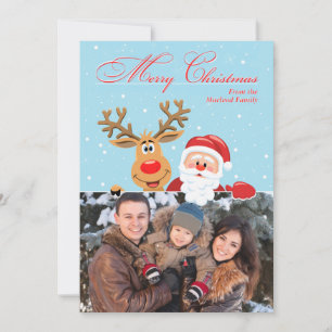 Papais noeis e Cartão de Natal Rudolph