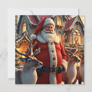 Papais noeis e Cartão de Saudação de Natal para Re