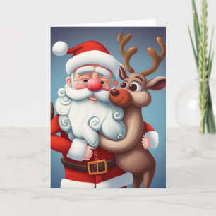 Papais noeis e Cartões de Saudação de Natal Dobrad