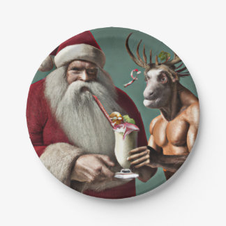 Papais noeis e pratos de Natal do Krampus