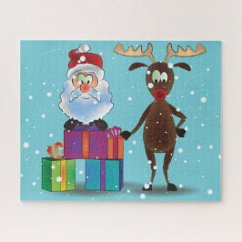 Papais noeis e Quebra-cabeça de Reindeer