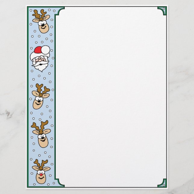 Papais noeis e Reindeer Letterhead (Frente)
