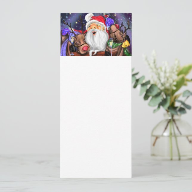 Papais noeis e Revistas Engraçados Menu de Natal (Em pé/Frente)