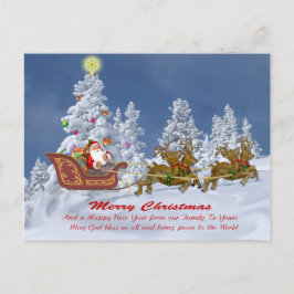 Papais noeis e seus cartões de Natal para Reindeer