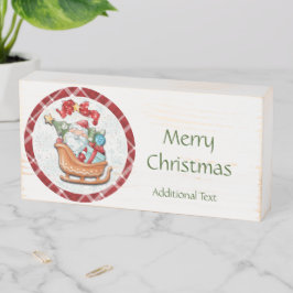 Papais noeis e Sinal de Caixa de Madeira de Natal