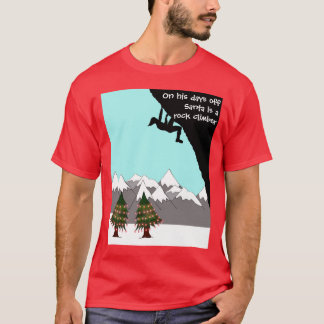 Papais noeis é uma camisa T escaladora rock