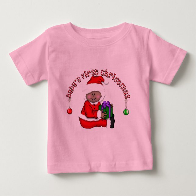 Papais noeis Elf Baby T-shirts e presentes (Frente)