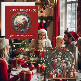 Papais noeis em seu Cartão de Saudação Sleigh