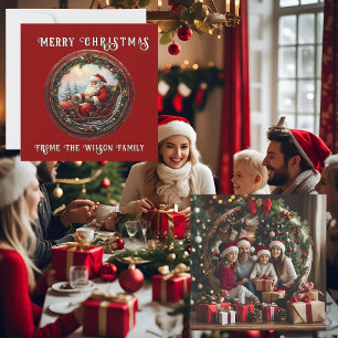 Papais noeis em seu Cartão de Saudação Sleigh