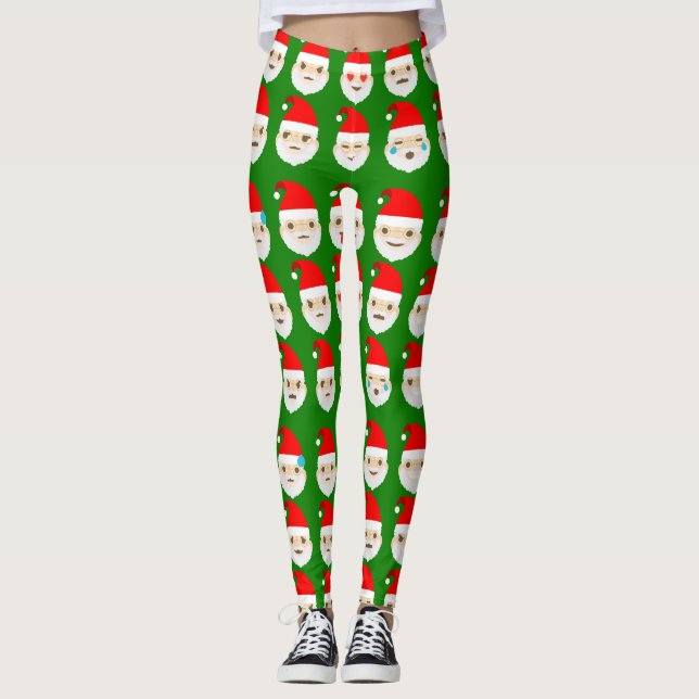 papais noeis emoji emoticons leggings (Frente)