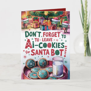 Papais noeis Engraçado Ai Chatbot Cartão de Saudaç