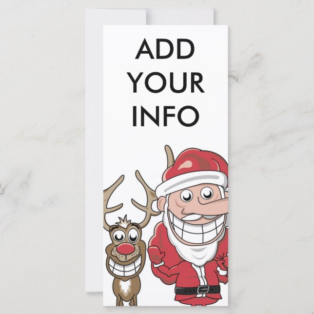 Papais noeis Engraçados e Rudolph (Frente)