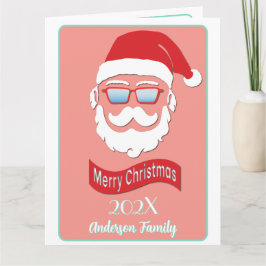 Papais noeis engraçados estilo Hipster Cartão de N