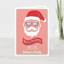 Papais noeis engraçados estilo Hipster Cartão de N