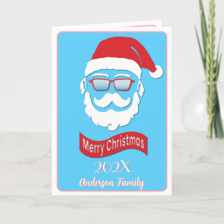 Papais noeis engraçados estilo Hipster Cartão de N