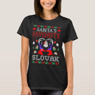 Papais noeis Favoritos de Natal Eslovaco Suéter Fe