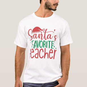 Papais noeis Favoritos Teacher word art T-Shirt