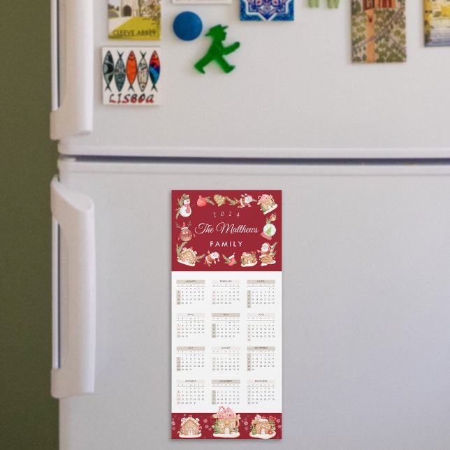 Papais noeis Festivos Pão de Gengala Casa Magnétic (Festive Santa Gingerbread House 2024 Magnetic Card)