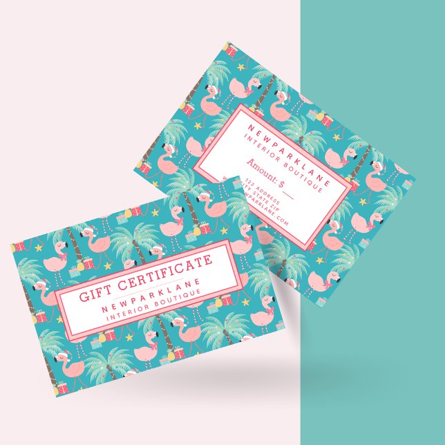 Papais noeis Flamingo's - Certificado de Presente  (Criador carregado)