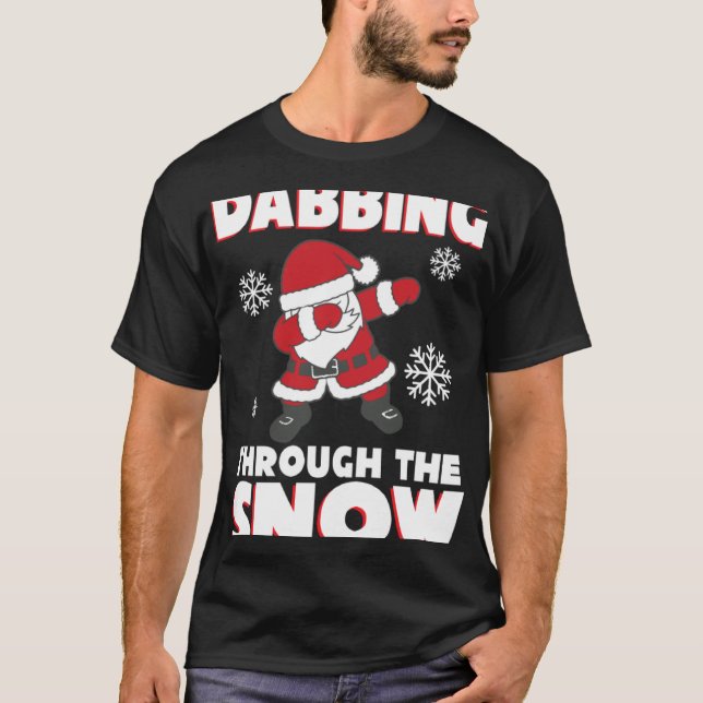 Papais noeis Fofos Camisetas A Bater Através Da Ne (Frente)
