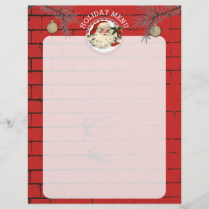 Papais noeis fork tijolo cardápio de Natal