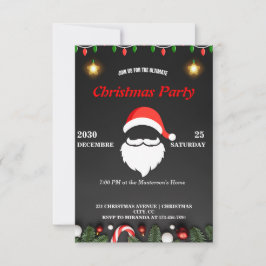 Papais noeis Hilários Convite de Natal Festivo e D