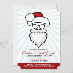 Papais noeis hipsteres Convites de festas coquetéi
