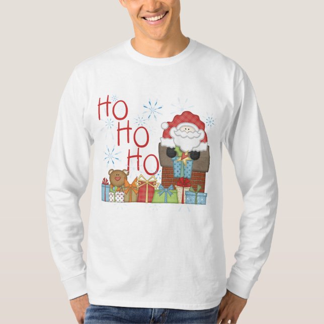 Papais noeis Ho Ho Ho Camisetas e presentes (Frente)